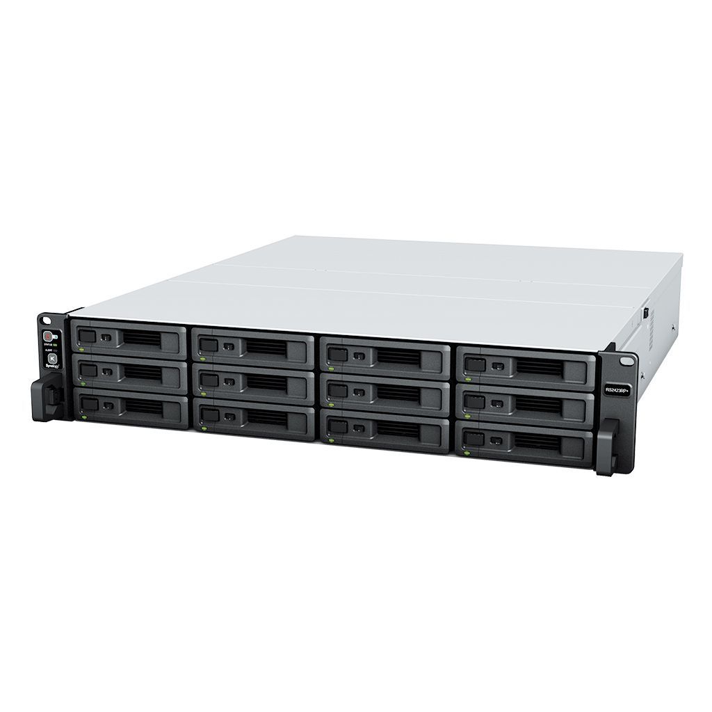 Synology RackStation RS2423RP+ server NAS e di archiviazione Armadio (2U) Ryzen Embedded V1780B 8 GB DDR4 0 TB DiskStation Manager Nero, Grigio [RS2423RP+]