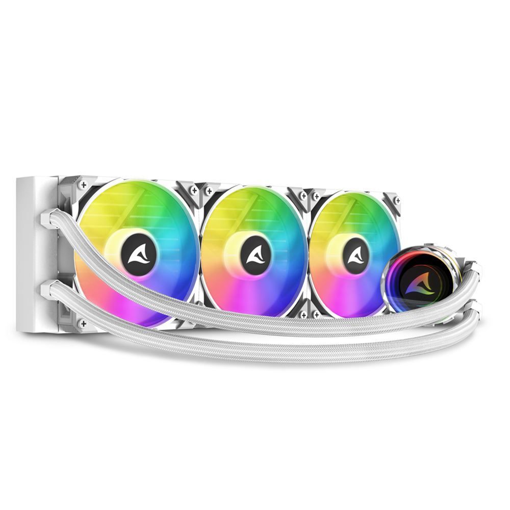 Sharkoon S90 Processore Raffreddatore di liquidi tutto in uno 12 cm Bianco 1 pz [S90RGBWHITE]