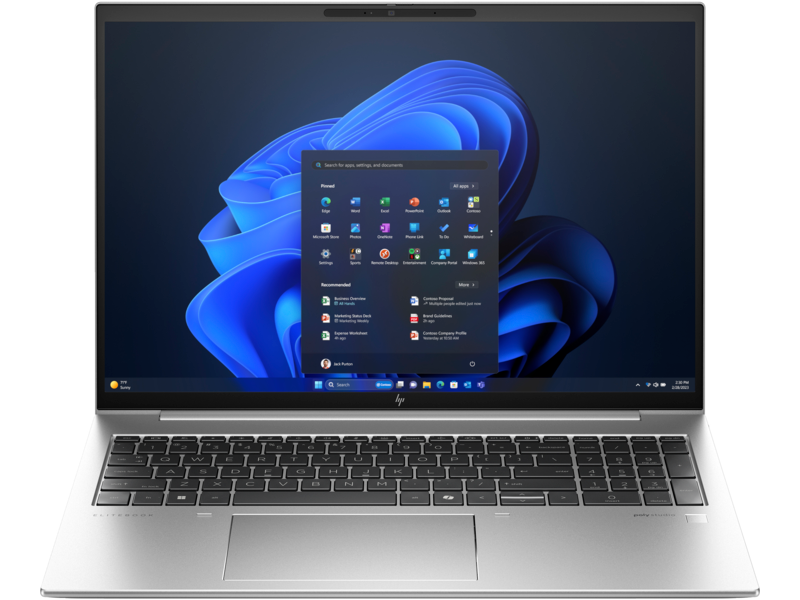 HP EliteBook 860 G11 Intel Core Ultra 7 155H Computer portatile 40,6 cm (16") 2.8K 32 GB DDR5-SDRAM 1 TB SSD Wi-Fi 6E (802.11ax) Windows 11 Pro Argento [970P2ET#ABZ]