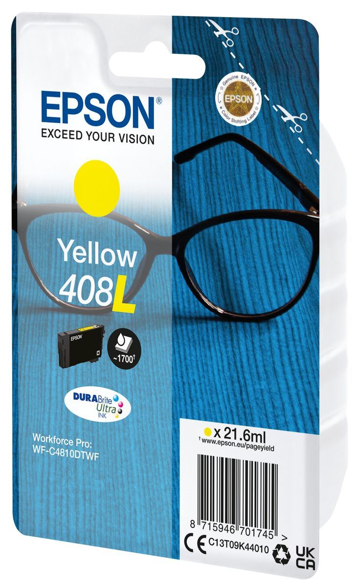 Epson Singlepack Yellow 408L DURABrite Ultra Ink [C13T09K44010]