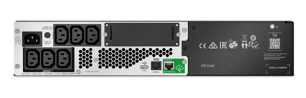 APC Smart-UPS Lithium Ion Short Depth 750VA 230V with SmartConnect gruppo di continuità (UPS) A linea interattiva 0,75 kVA 600 W 6 presa(e) AC [SMTL750RMI2UC]