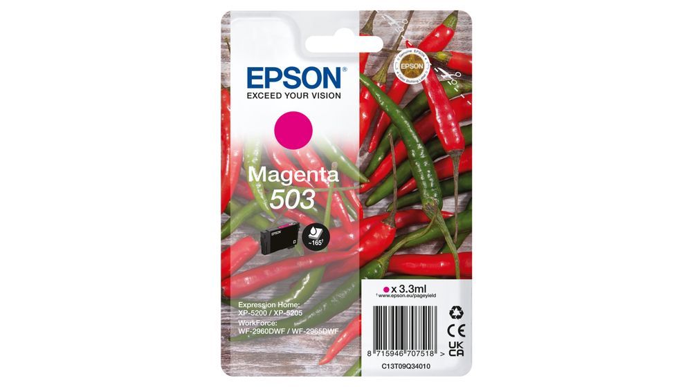 Epson 503 cartuccia d'inchiostro 1 pz Originale Resa standard Magenta [C13T09Q34010]