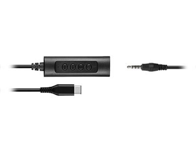Hamlet HHEADMUS-CJ cuffia e auricolare Cablato A Padiglione Ufficio USB tipo-C Nero [HHEADMUS-CJ]