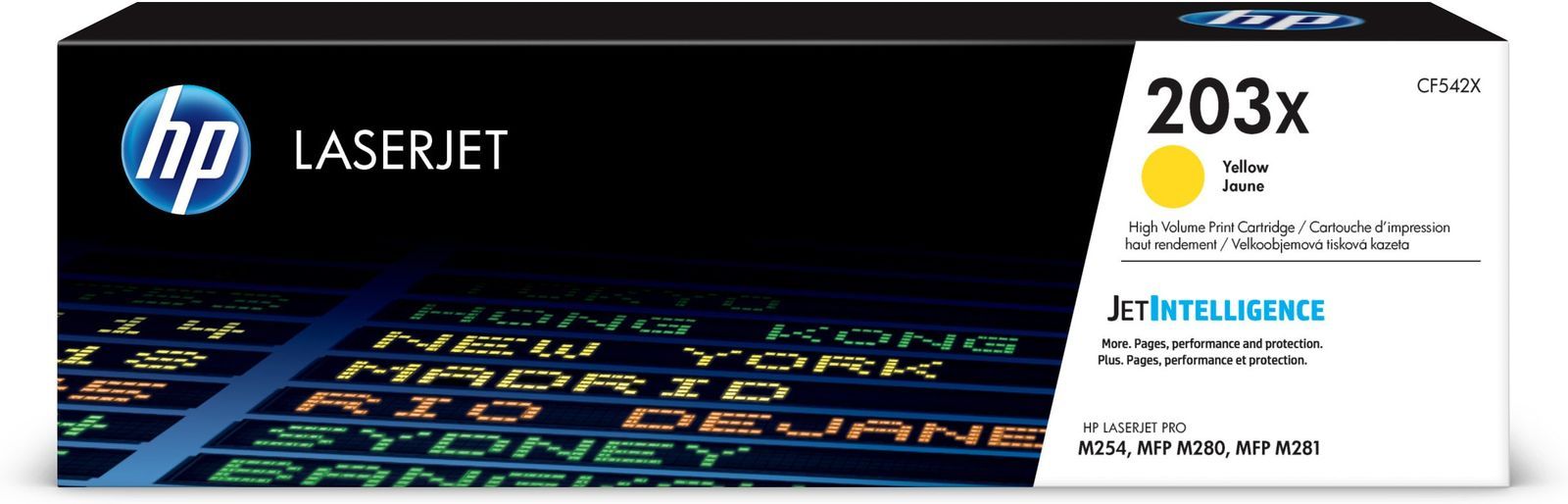 HP LaserJet Cartuccia toner giallo originale ad alta capacità 203X [CF542X]