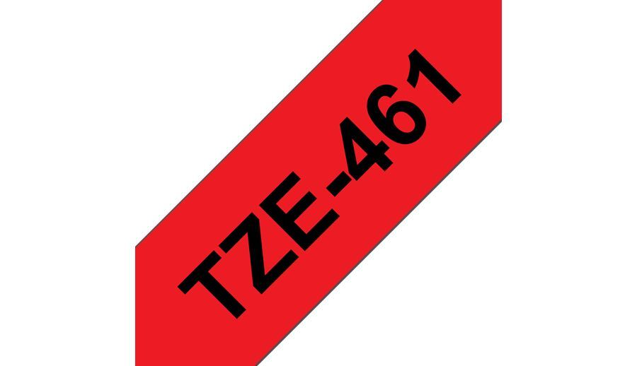 Brother TZE-461 nastro per etichettatrice Nero su rosso [TZE461]