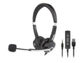 Hamlet HHEADM-UJS cuffia e auricolare Cablato A Padiglione Ufficio USB tipo A Nero [HHEADM-UJS]