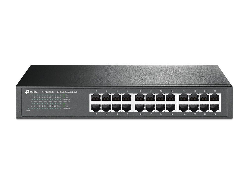 TP-Link TL-SG1024D switch di rete Non gestito Gigabit Ethernet (10/100/1000) Grigio [TL-SG1024D]