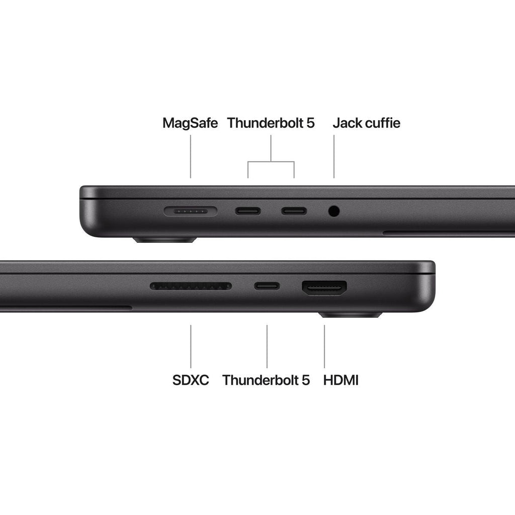 Apple MacBook Pro 16": Chip M4 Pro con cpu 14 core e gpu 20 core, 512GB SSD - Nero siderale [MX2X3T/A]