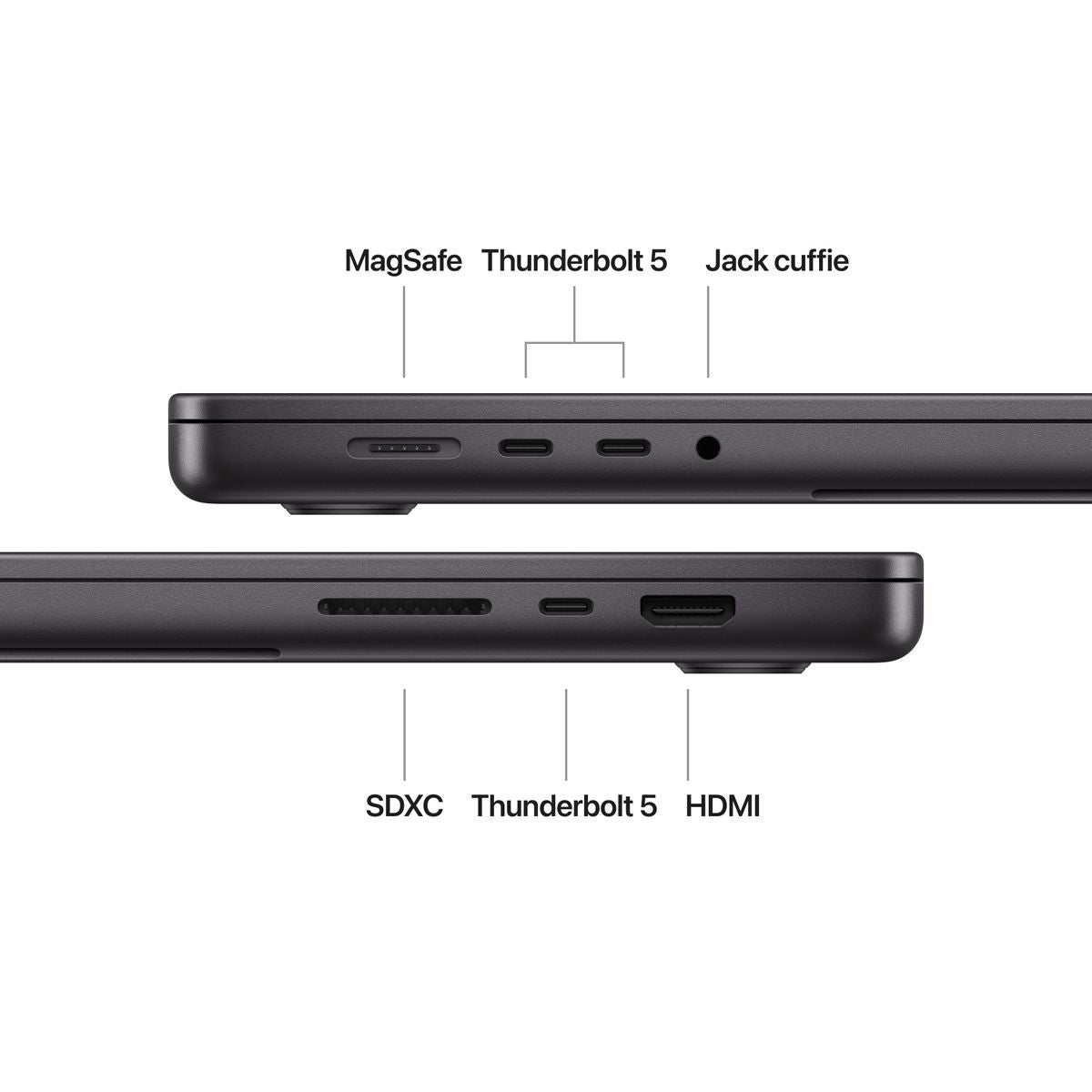 Apple MacBook Pro 16": Chip M4 Pro con cpu 14 core e gpu 20 core, 512GB SSD - Nero siderale [MX2X3T/A]