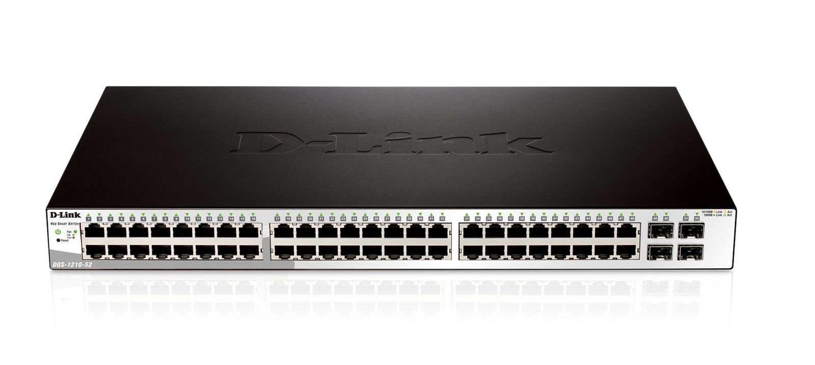 D-Link DGS-1210-52 switch di rete Gestito L2 Gigabit Ethernet (10/100/1000) 1U Nero [DGS-1210-52]
