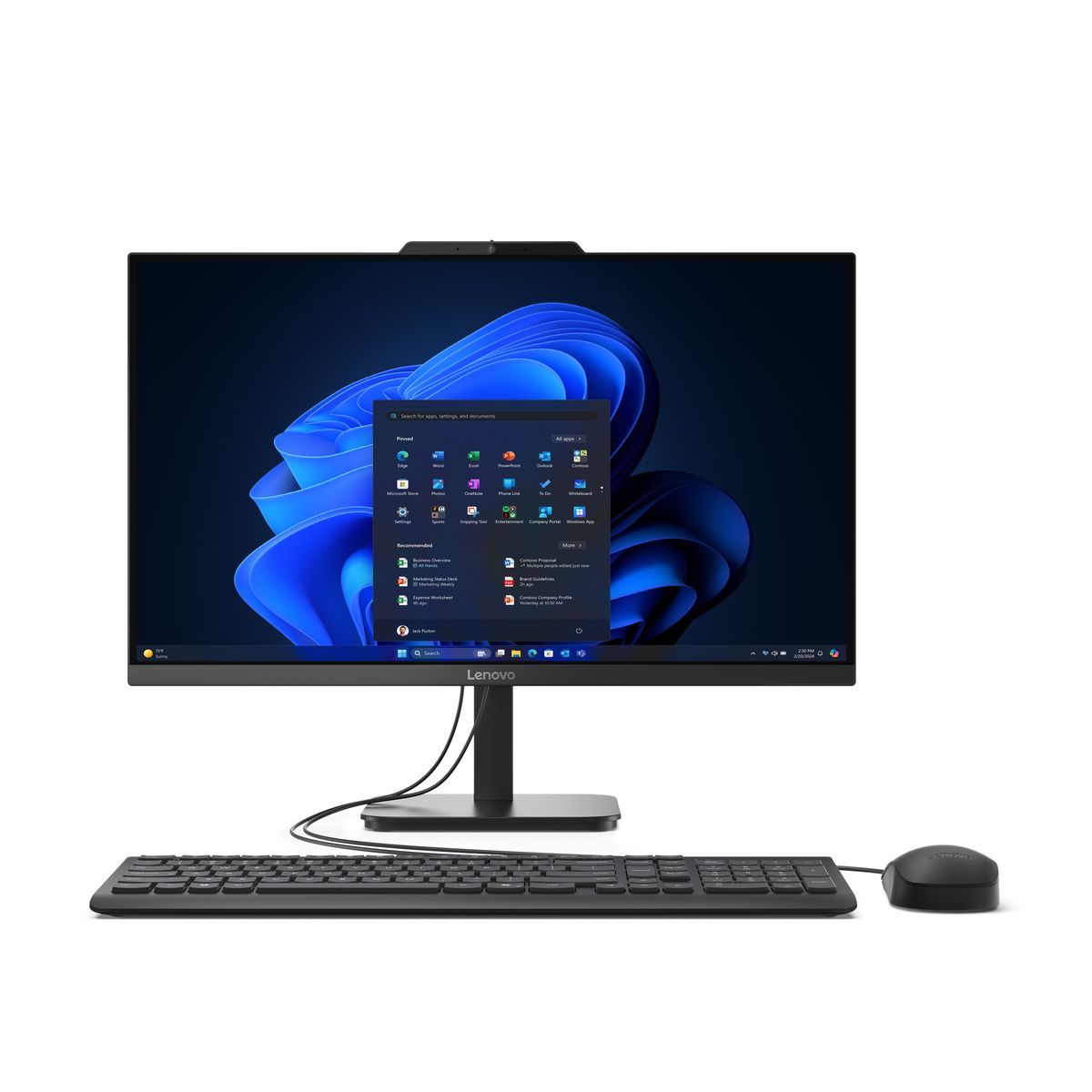 Lenovo V100 Intel N N100 60,5 cm (23.8") 1920 x 1080 Pixel PC All-in-one 8 GB DDR4-SDRAM 512 GB SSD Windows 11 Pro Wi-Fi 6 (802.11ax) Nero [13BE001JIX]