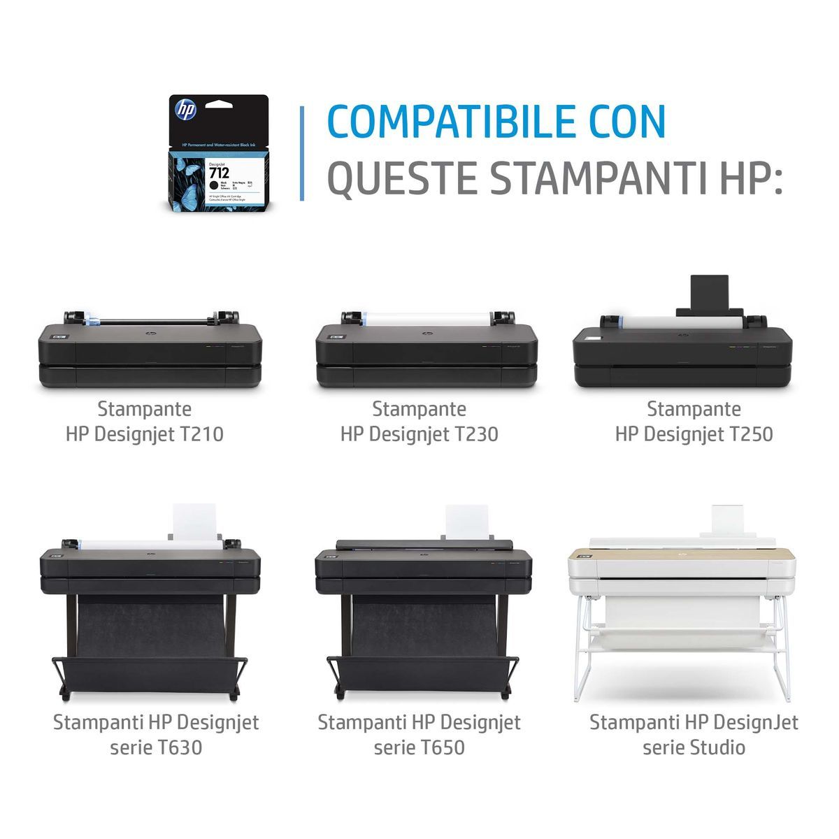 HP Confezione da 3 cartucce di inchiostro magenta originale DesignJet 712 da 29 ml [3ED78A]