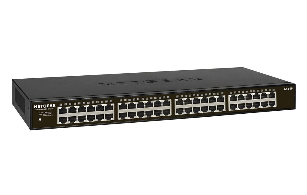 NETGEAR GS348 Non gestito Gigabit Ethernet (10/100/1000) 1U Nero [GS348-100EUS]