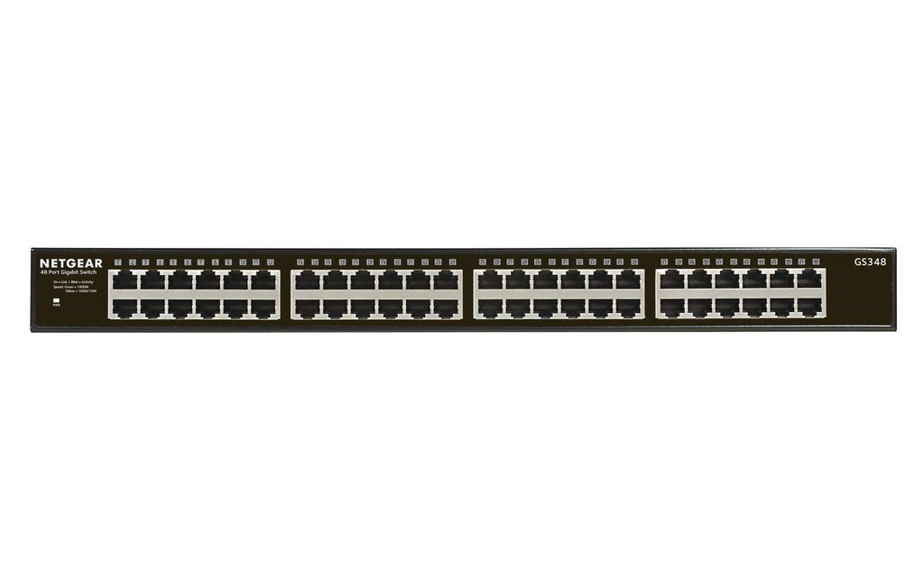 NETGEAR GS348 Non gestito Gigabit Ethernet (10/100/1000) 1U Nero [GS348-100EUS]