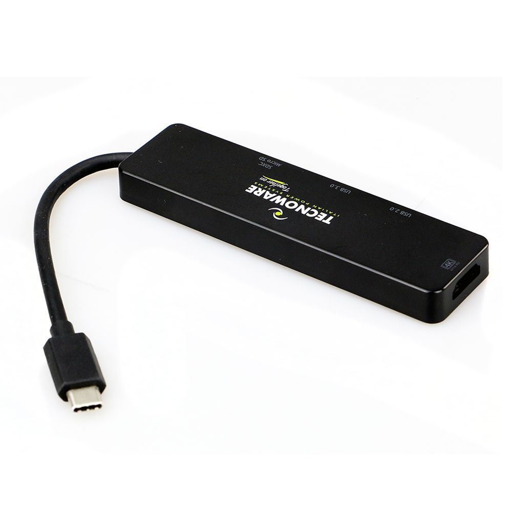 Tecnoware FHUB17693 replicatore di porte e docking station per laptop USB 3.2 Gen 1 (3.1 Gen 1) Type-C Nero [FHUB17693]