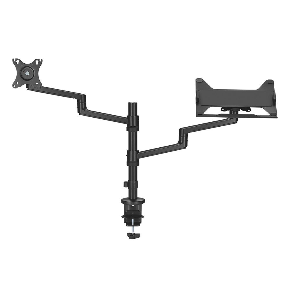 Neomounts DS20-425BL2 Braccio per monitor con supporto per laptop 17-27" - salvaspazio [DS20-425BL2]