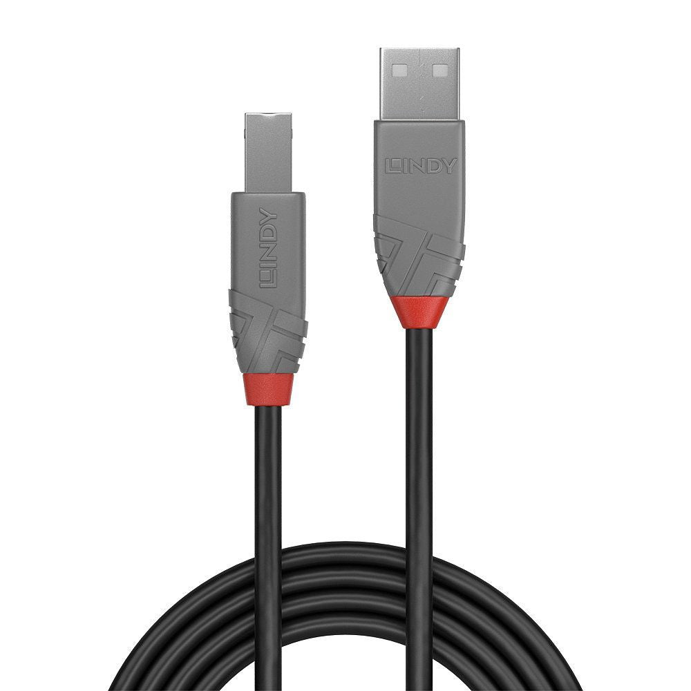 Lindy 36673 cavo USB 2 m USB 2.0 USB A USB B Nero [LINDY36673]