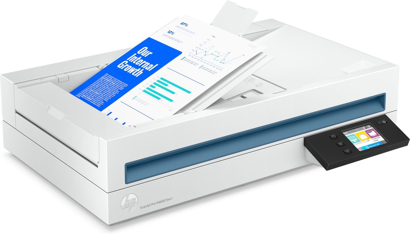 HP Scanjet Pro N4600 fnw1 Scanner piano e ADF 1200 x 1200 DPI A5 Bianco - Scatola aperta [20G07A#B19]