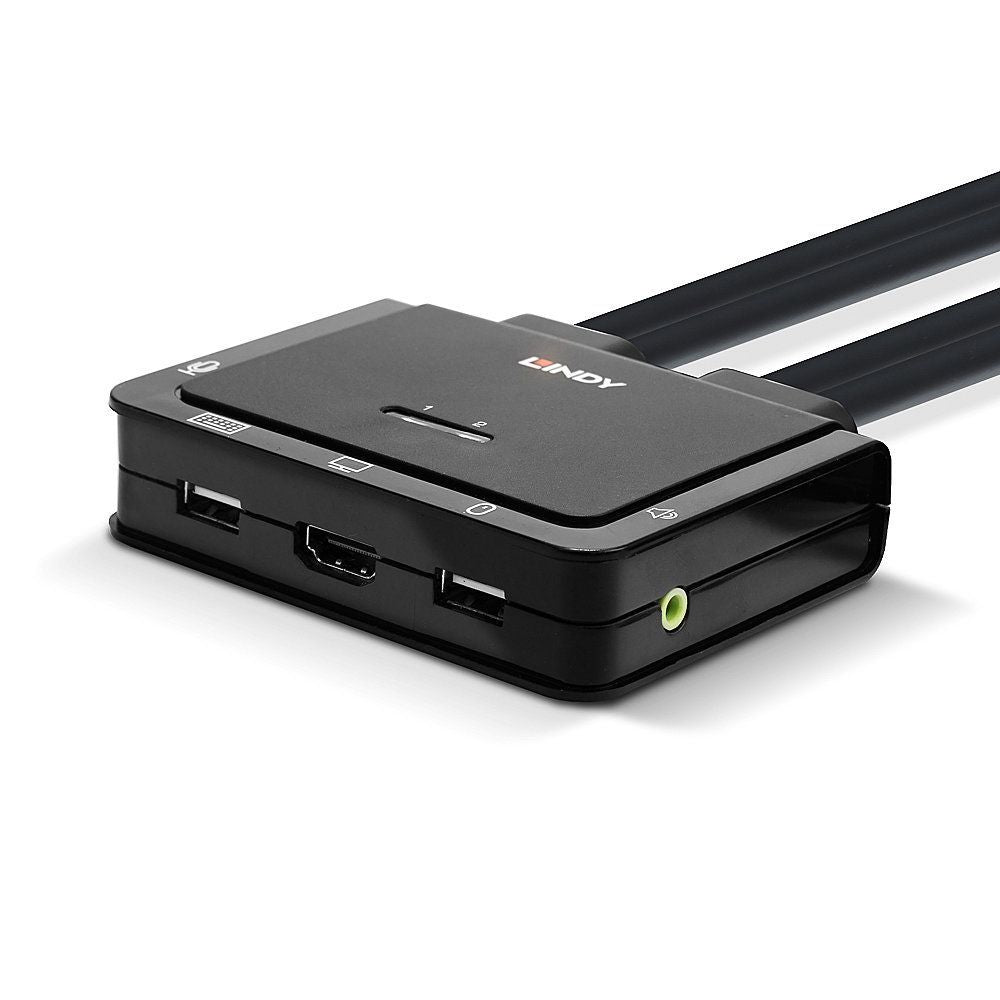 Lindy 42345 switch per keyboard-video-mouse (kvm) Montaggio rack Nero [LINDY42345]