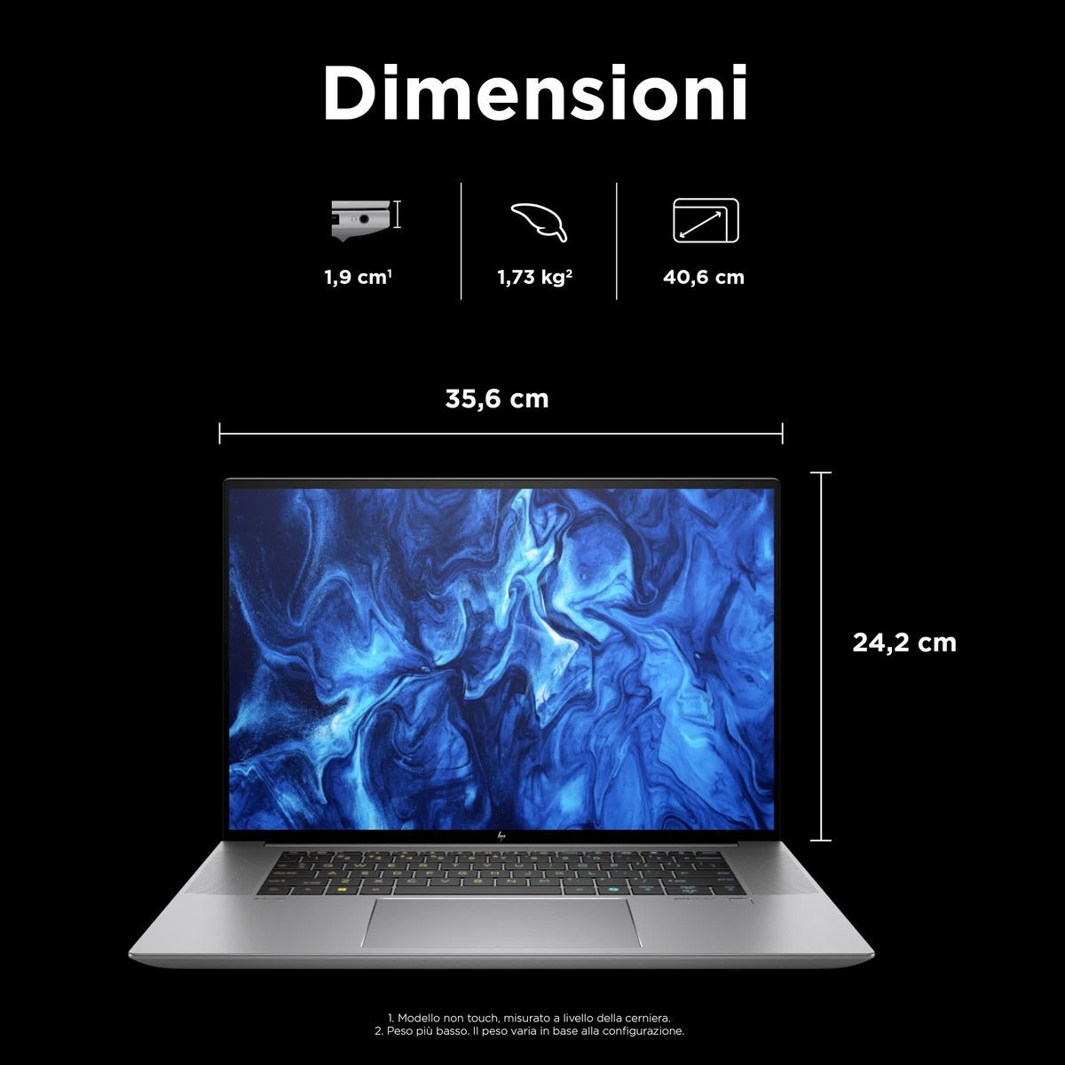 HP ZBook Studio 16 G11 Intel Core Ultra 9 185H Workstation mobile 40,6 cm (16") WQUXGA 32 GB DDR5-SDRAM 1 TB SSD NVIDIA GeForce RTX 4070 Wi-Fi 7 (802.11be) Windows 11 Pro Argento [98L28ET#ABZ]