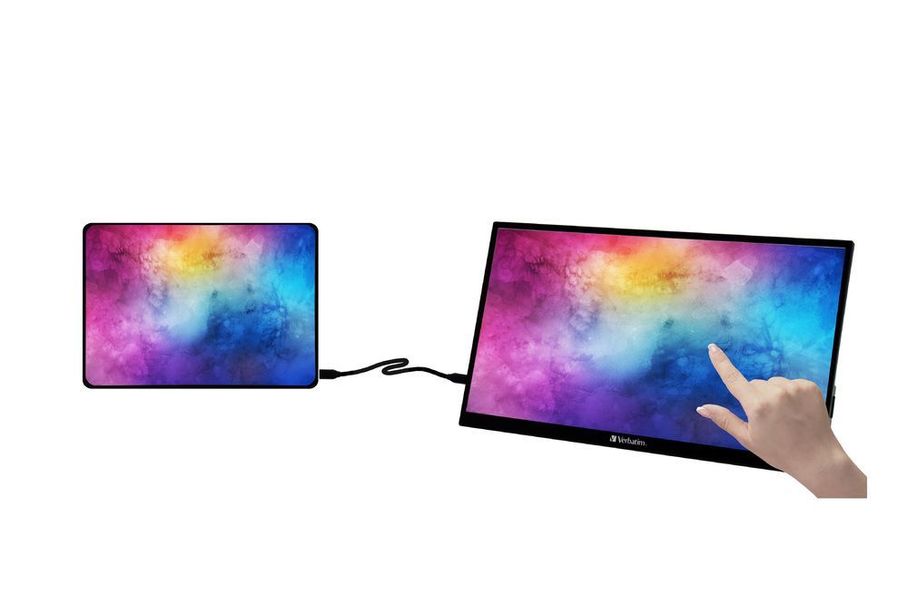 Verbatim 49592 Monitor PC 39,6 cm (15.6") 1920 x 1080 Pixel Full HD LCD Touch screen Nero [49592]