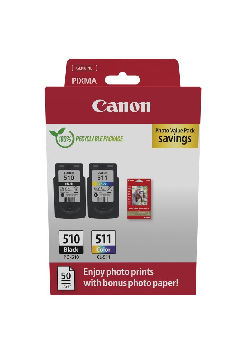 Canon 2970B017 cartuccia d'inchiostro 2 pz Originale Nero, Ciano, Magenta, Giallo [2970B017]