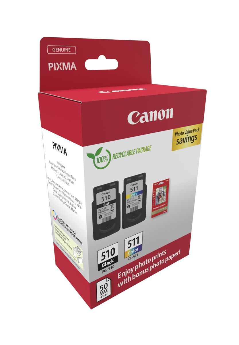Canon 2970B017 cartuccia d'inchiostro 2 pz Originale Nero, Ciano, Magenta, Giallo [2970B017]