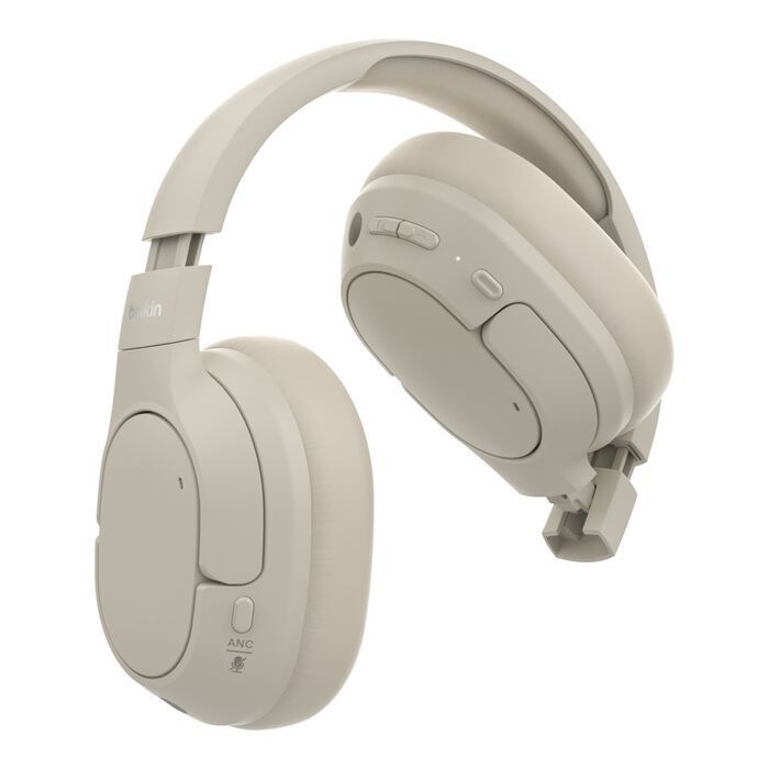 Belkin AUD008HQSA cuffia e auricolare Cuffie Wireless A Padiglione Musica e Chiamate USB tipo-C Bluetooth Sabbia [AUD008HQSA]