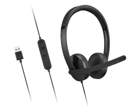 Lenovo 4XD1P83425 cuffia e auricolare Cablato A Padiglione Musica e Chiamate USB tipo A Nero [4XD1P83425]