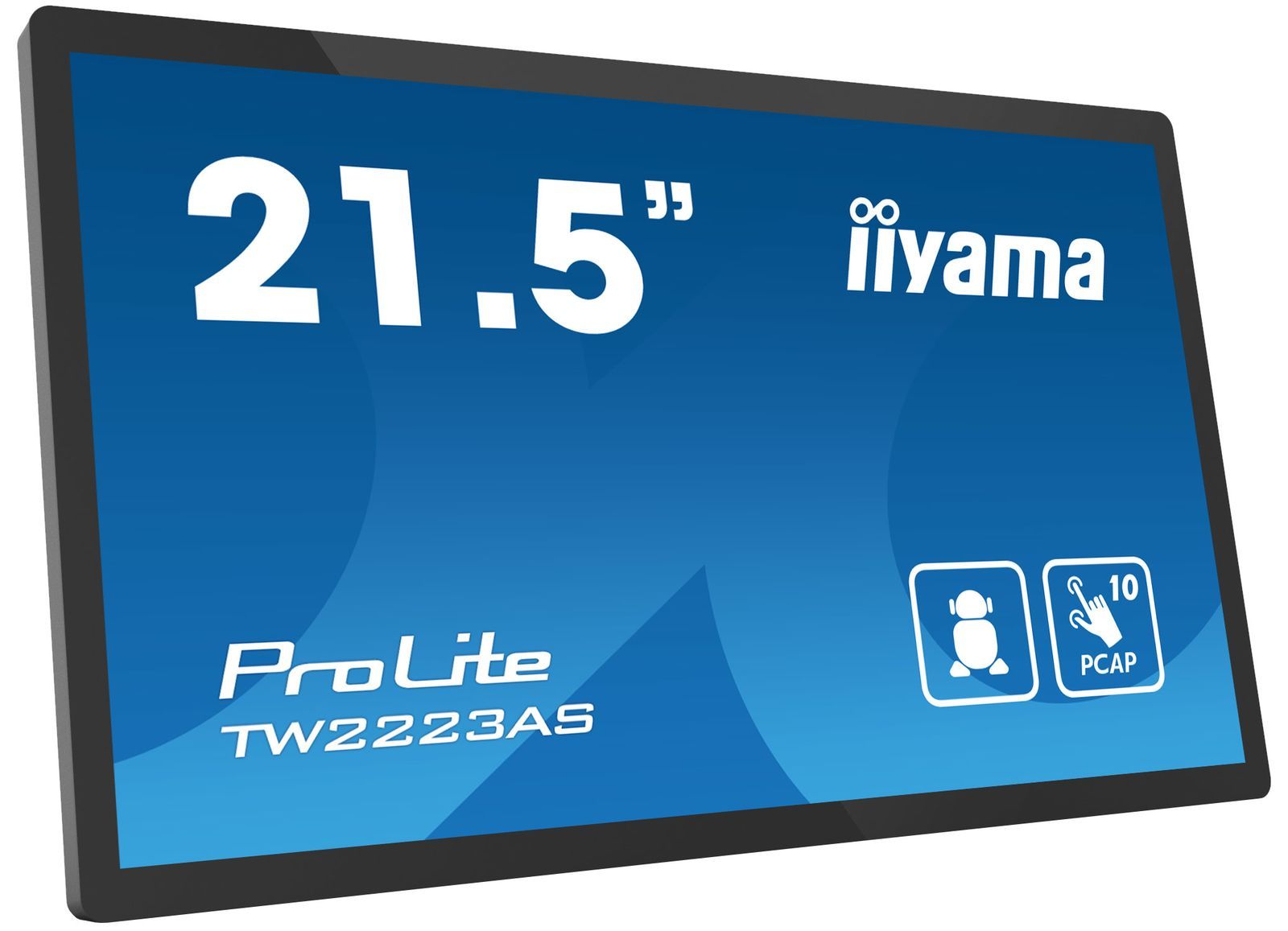 iiyama TW2223AS-B2 visualizzatore di messaggi Pannello piatto interattivo 54,6 cm (21.5") Wi-Fi 400 cd/m Full HD Nero Touch screen Processore integrato Android 12 24/7 [TW2223AS-B2]