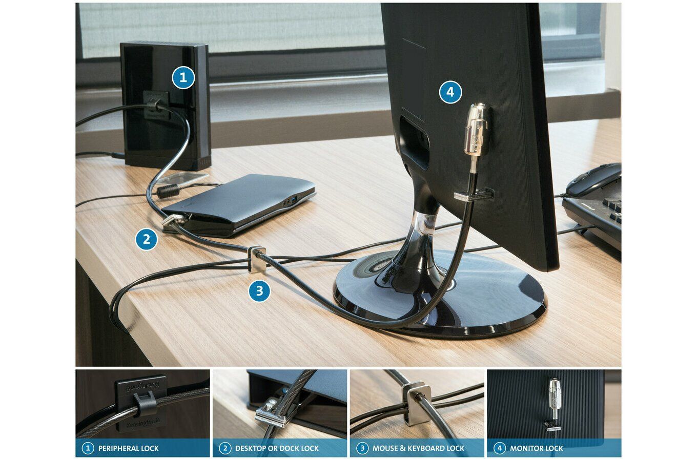 Kensington Kit di bloccaggio 2.0 per desktop e periferiche [K64424WW]