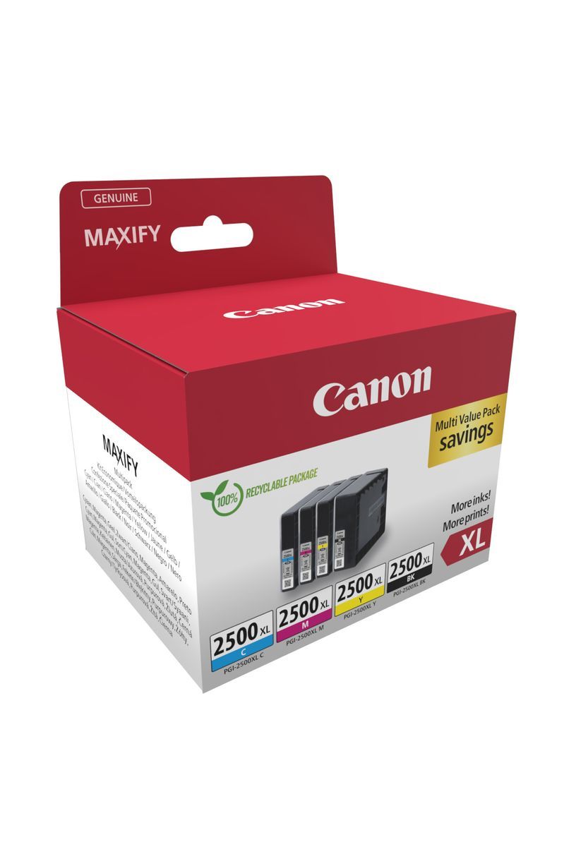 Canon 9254B010 cartuccia d'inchiostro 4 pz Originale Resa elevata (XL) Nero, Ciano, Magenta, Giallo [9254B010]