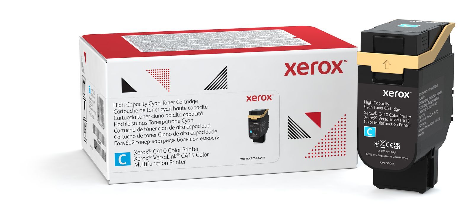Xerox Cartuccia toner Ciano a Alta capacità da 7000 Pagine per Stampante a colori  C410/multifunzione a colori  VersaLink C415 (006R04686) [006R04686]