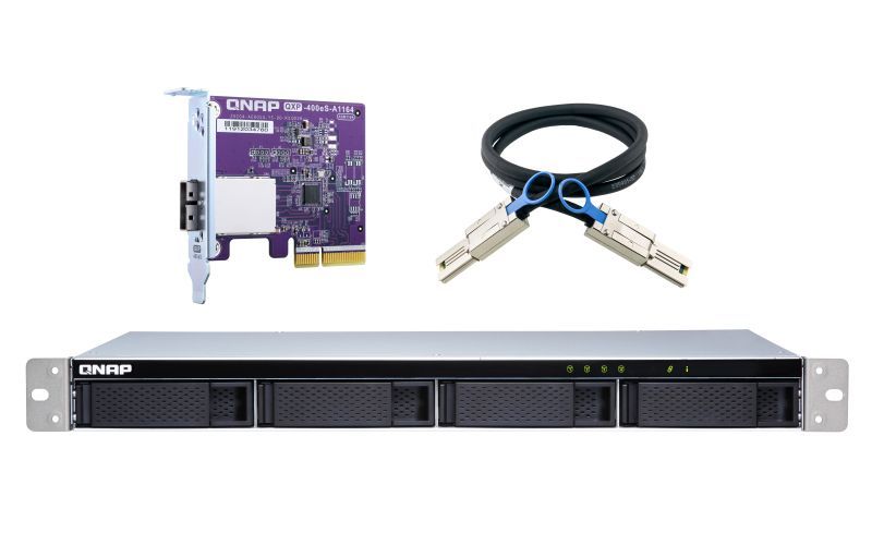 QNAP TL-R400S contenitore di unità di archiviazione Box esterno HDD/SSD Nero, Grigio 2.5/3.5" [TL-R400S]