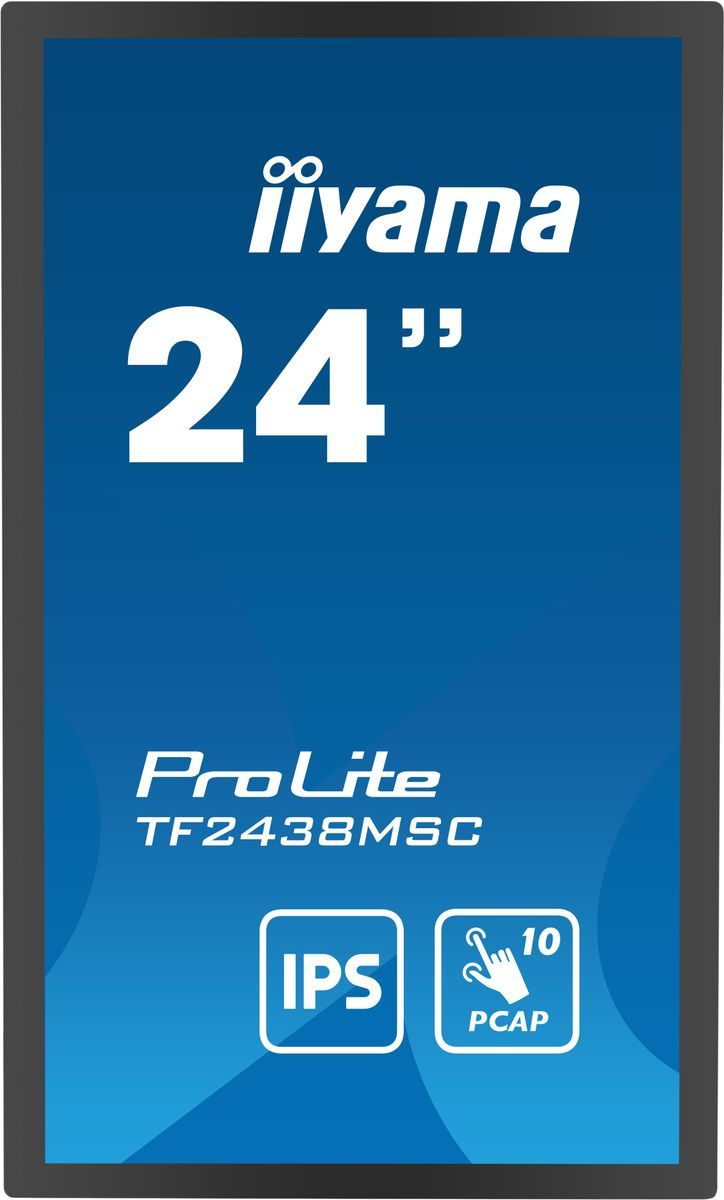 iiyama PROLITE Pannello A digitale 61 cm (24") LED 600 cd/m Full HD Nero Touch screen [TF2438MSC-B1]