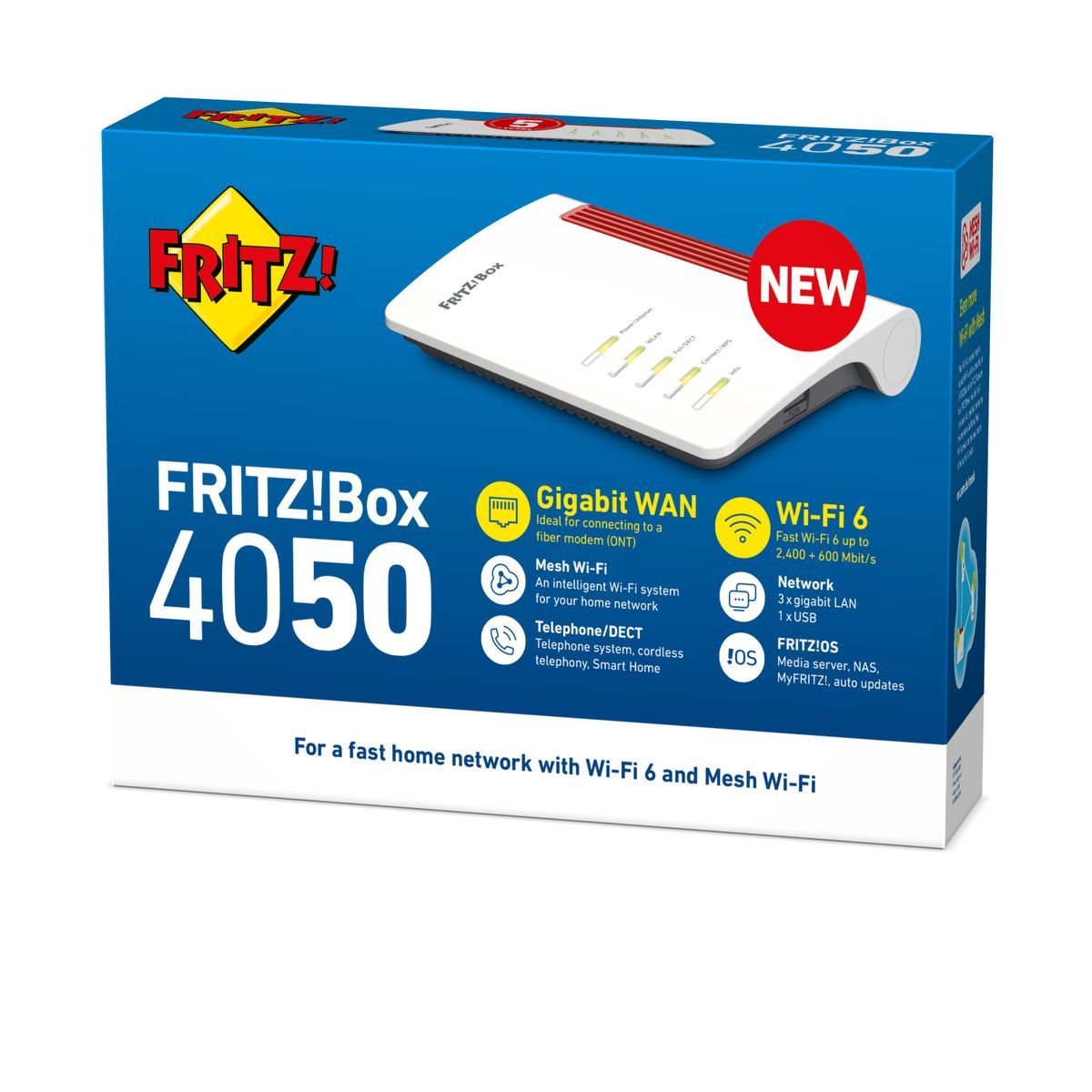 FRITZ!Box 4050 International router wireless Dual-band (2.4 GHz/5 GHz) [20003067]