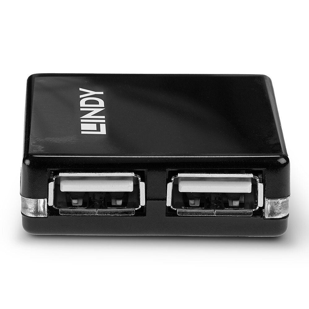 Lindy 42742 hub di interfaccia 480 Mbit/s Nero [LINDY42742]