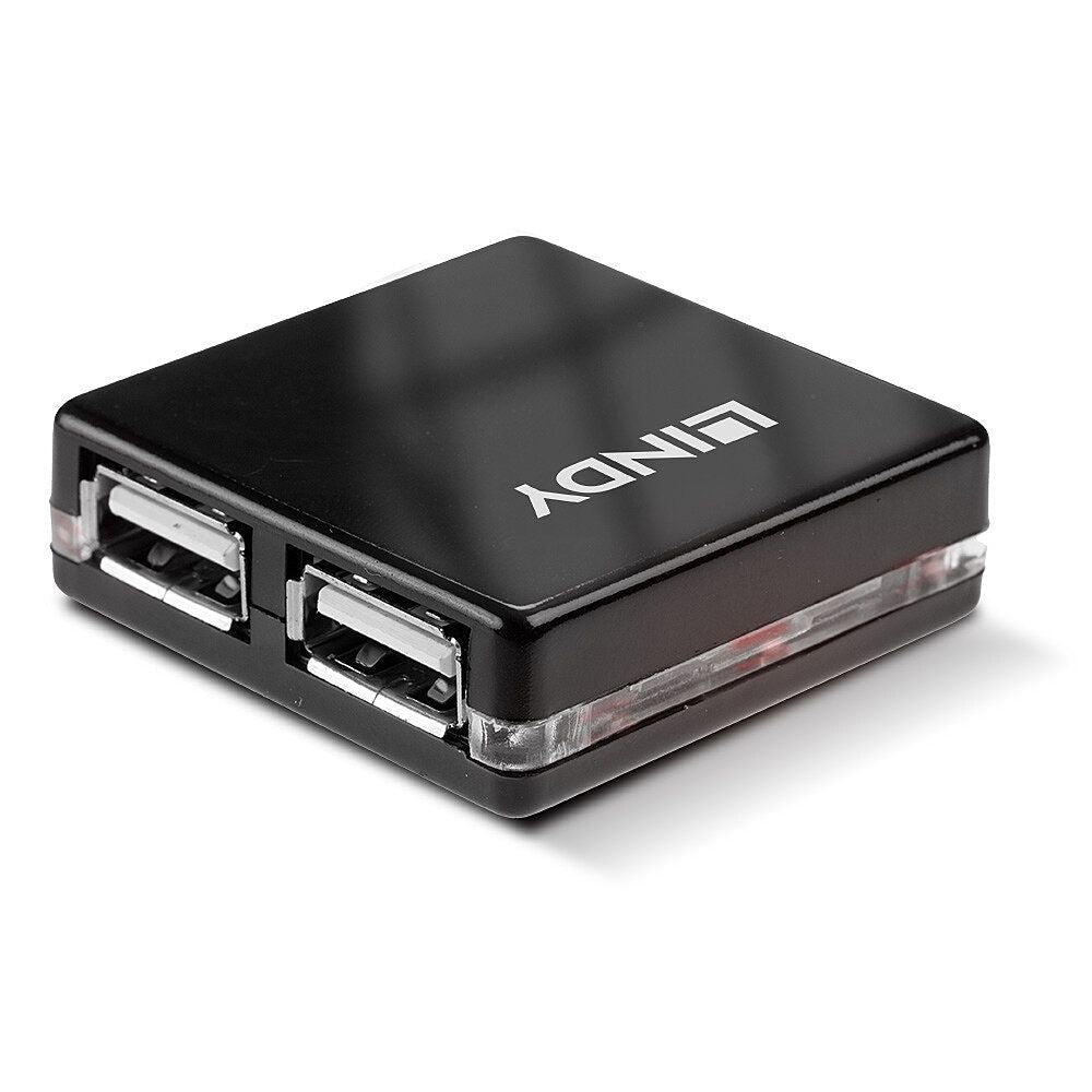 Lindy 42742 hub di interfaccia 480 Mbit/s Nero [LINDY42742]