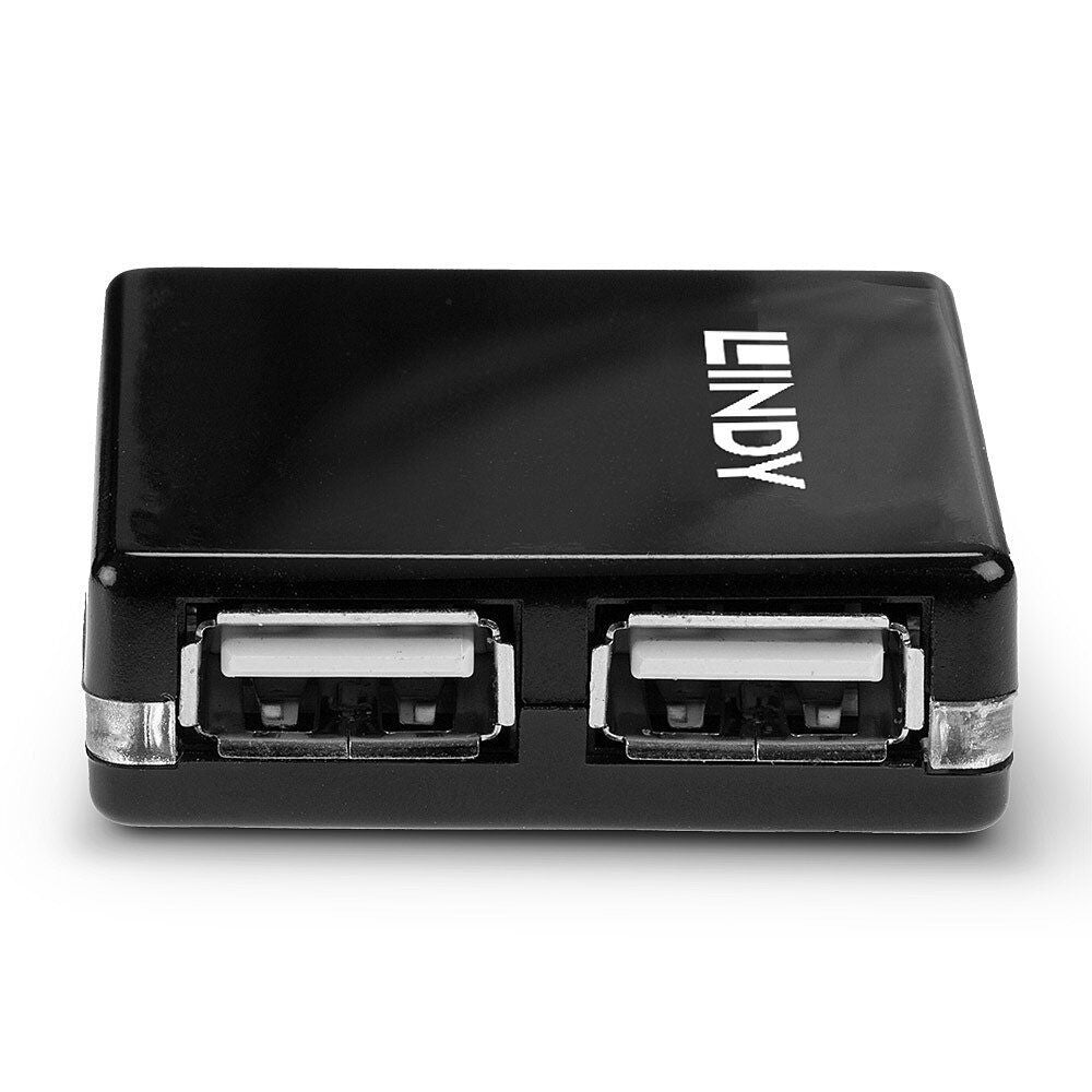 Lindy 42742 hub di interfaccia 480 Mbit/s Nero [LINDY42742]
