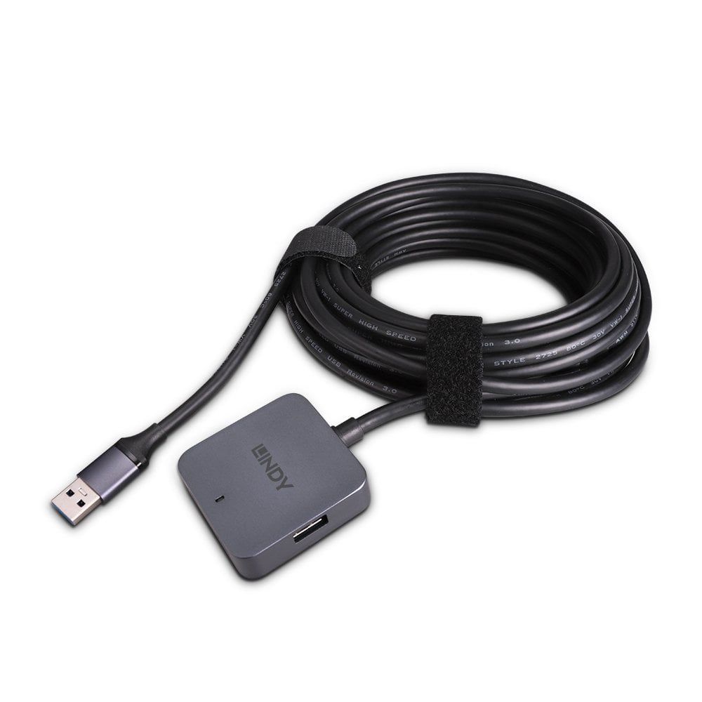 Lindy 43388 hub di interfaccia USB 3.2 Gen 1 (3.1 Gen 1) Type-A 5000 Mbit/s Nero, Grigio [LINDY43388]