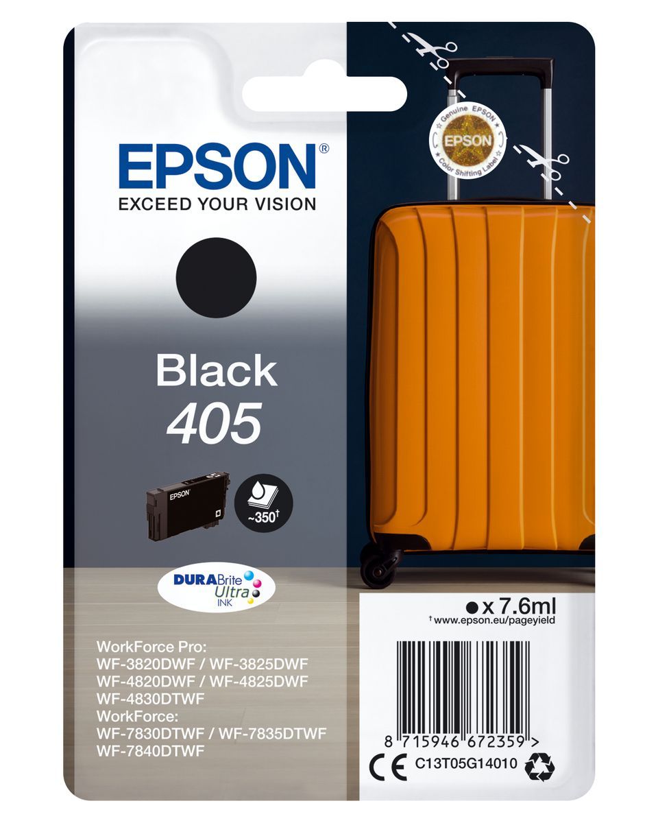 Epson Singlepack Black 405 DURABrite Ultra Ink [C13T05G14010]