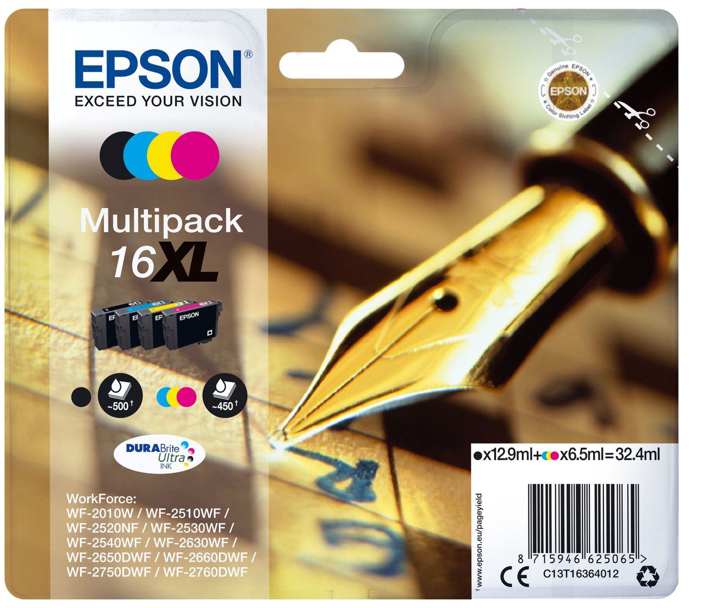 Epson Pen and crossword Multipack Penna e cruciverba 4 colori Inchiostri DURABrite Ultra 16XL [C13T16364012]