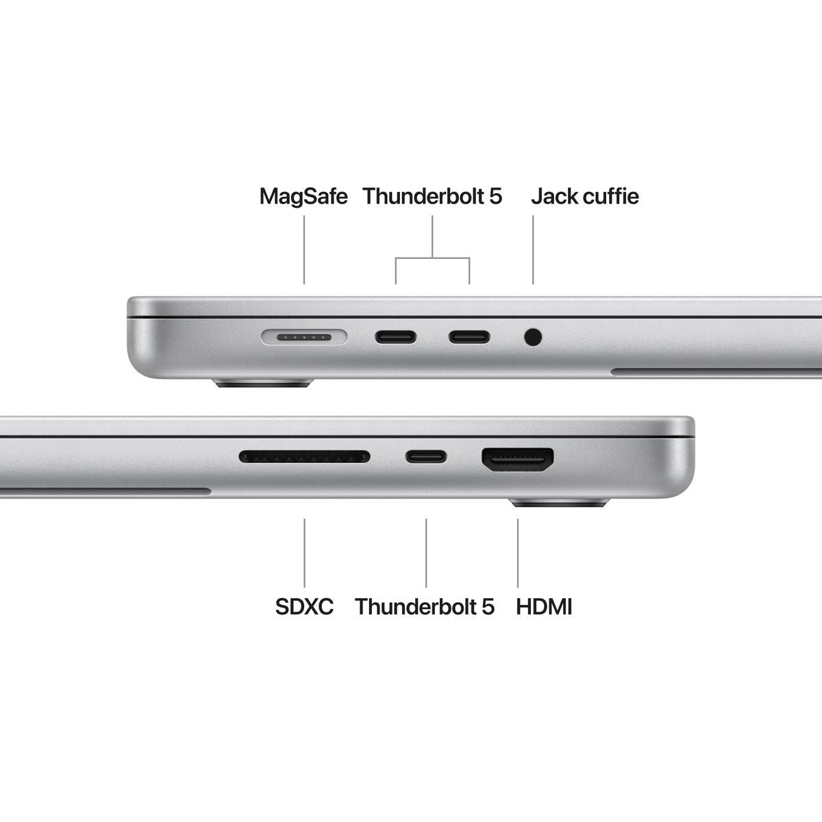 Apple MacBook Pro 16": Chip M4 Max con cpu 16 core e gpu 40 core, 1TB SSD - Argento [MX2W3T/A]