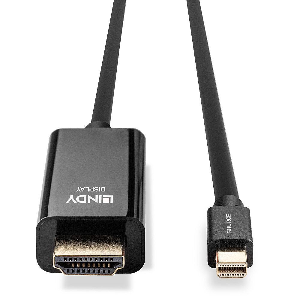 Lindy 36926 cavo e adattatore video 1 m HDMI tipo A (Standard) Mini DisplayPort Nero [LINDY36926]