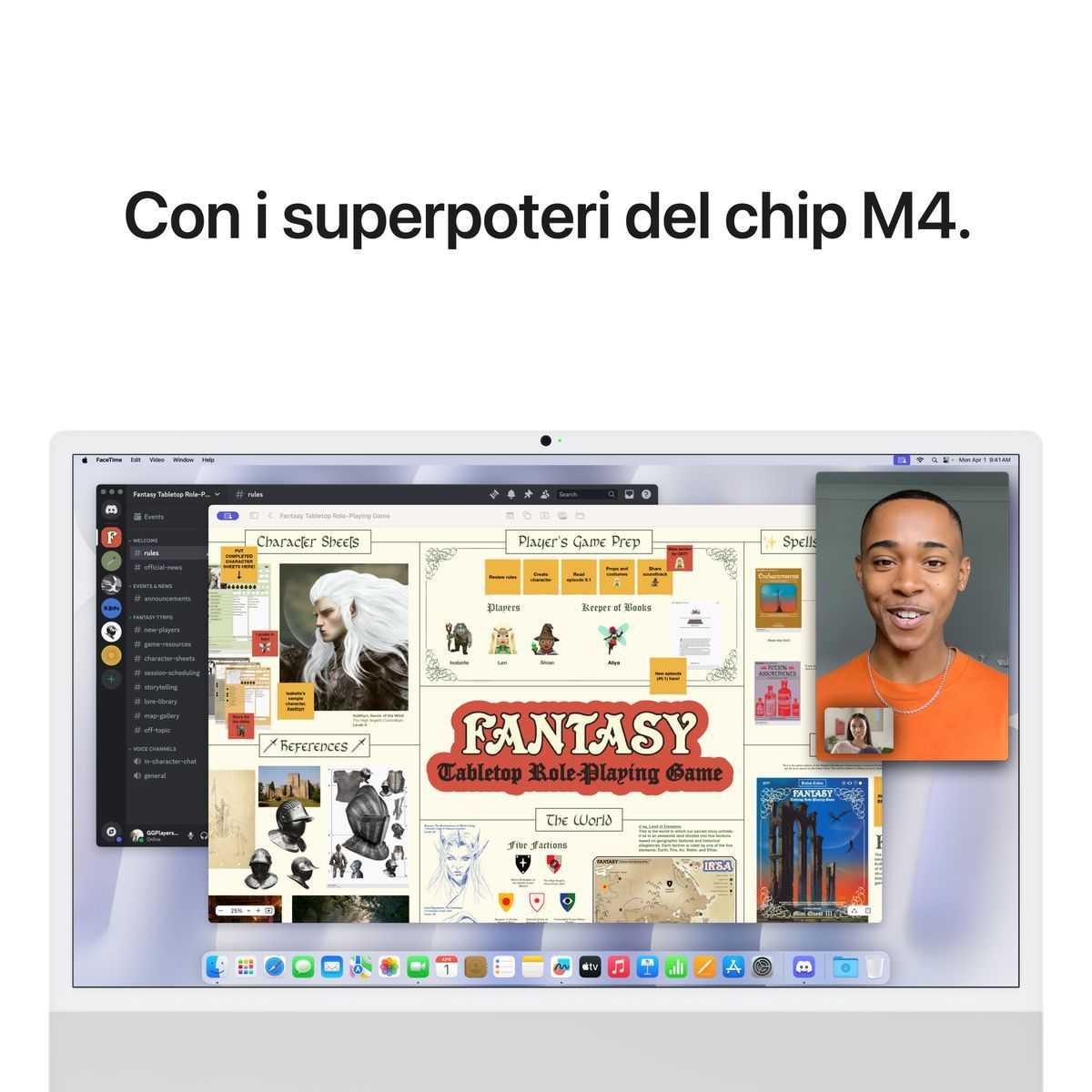 Apple iMac 24"Retina Display 4,5K, Chip M4 con CPU 10core, GPU 10core, 24GB, 512GB SSD, Argento [MCR24T/A]