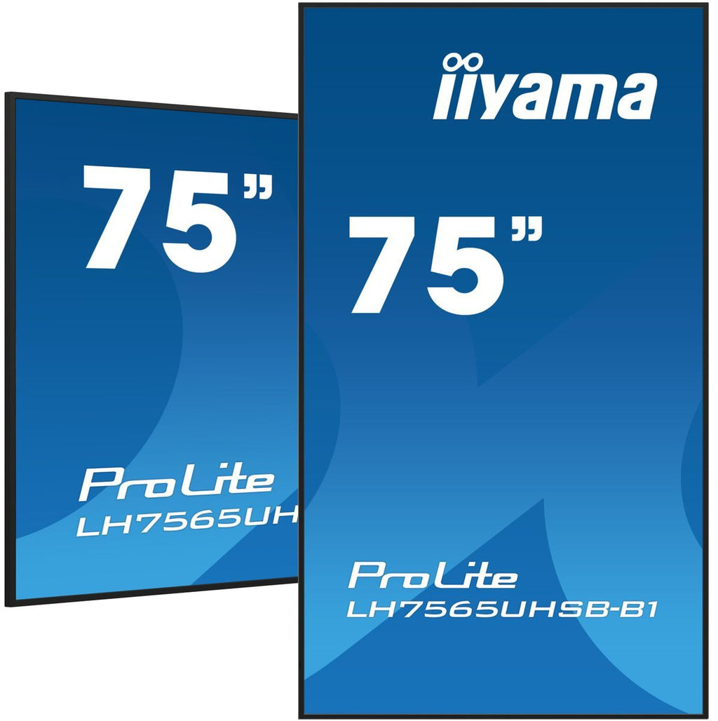 iiyama LH7565UHSB-B1 visualizzatore di messaggi Design chiosco 189,2 cm (74.5") LED Wi-Fi 800 cd/m 4K Ultra HD Nero Processore integrato Android 11 24/7 [LH7565UHSB-B1]