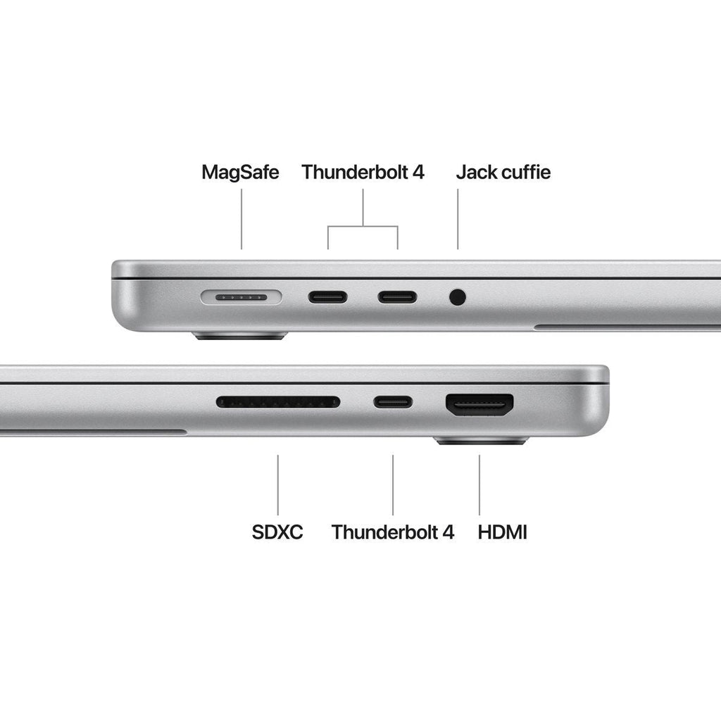 Apple MacBook Pro 14": Chip M4 con cpu 10 core e gpu 10 core, 512GB SSD - Argento [MW2W3T/A]