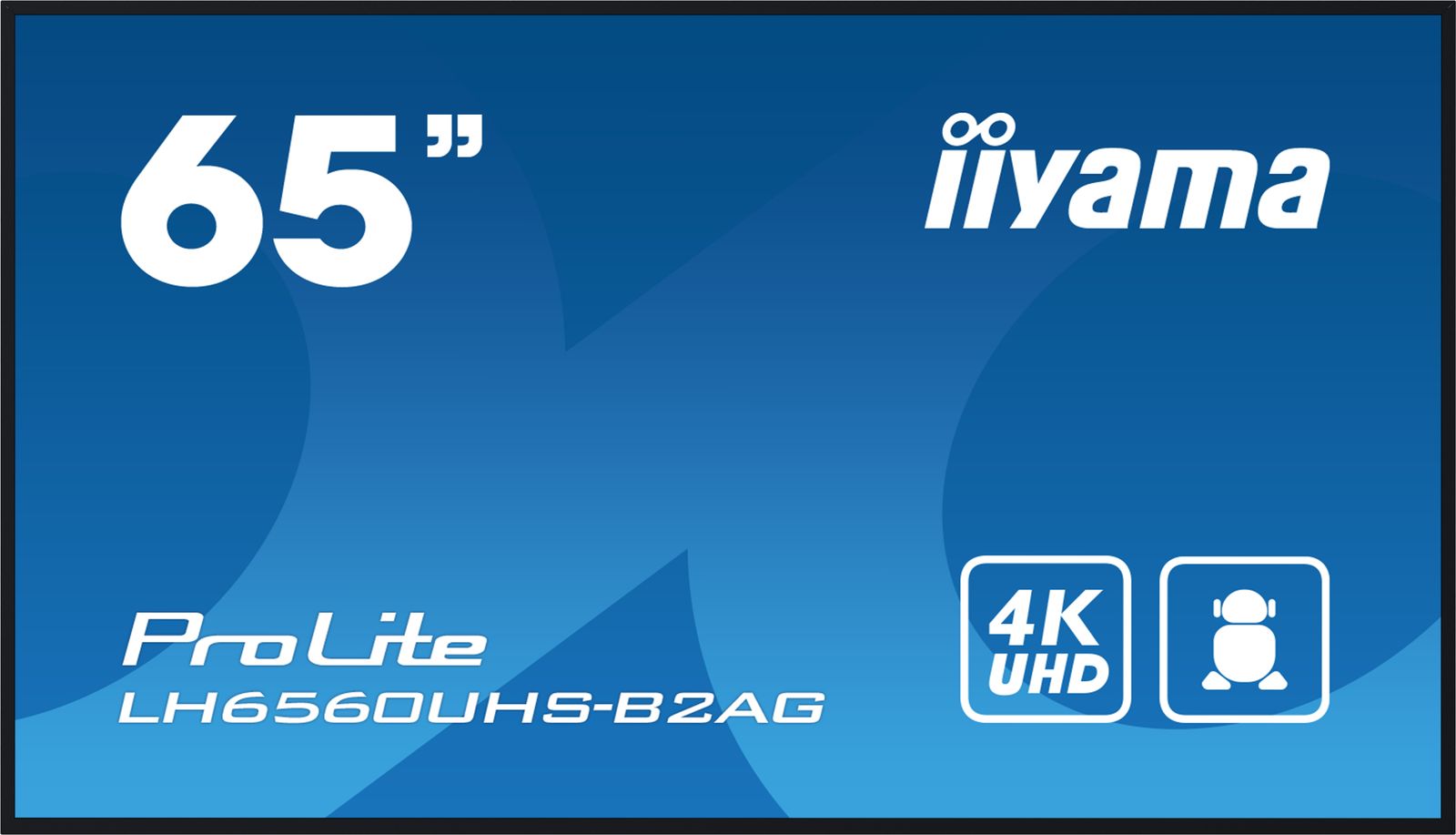 iiyama LH6560UHS-B2AG visualizzatore di messaggi Pannello A digitale 165,1 cm (65") LED Wi-Fi 500 cd/m 4K Ultra HD Nero Processore integrato Android 11 24/7 [LH6560UHS-B2AG]