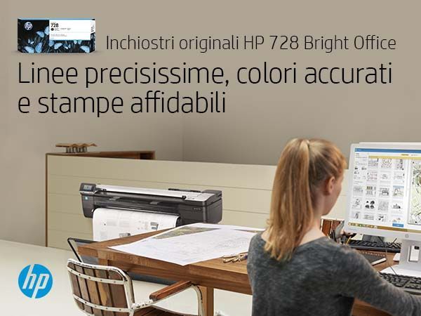 HP Cartuccia inchiostro ciano DesignJet 728, 130 ml [F9J67A]