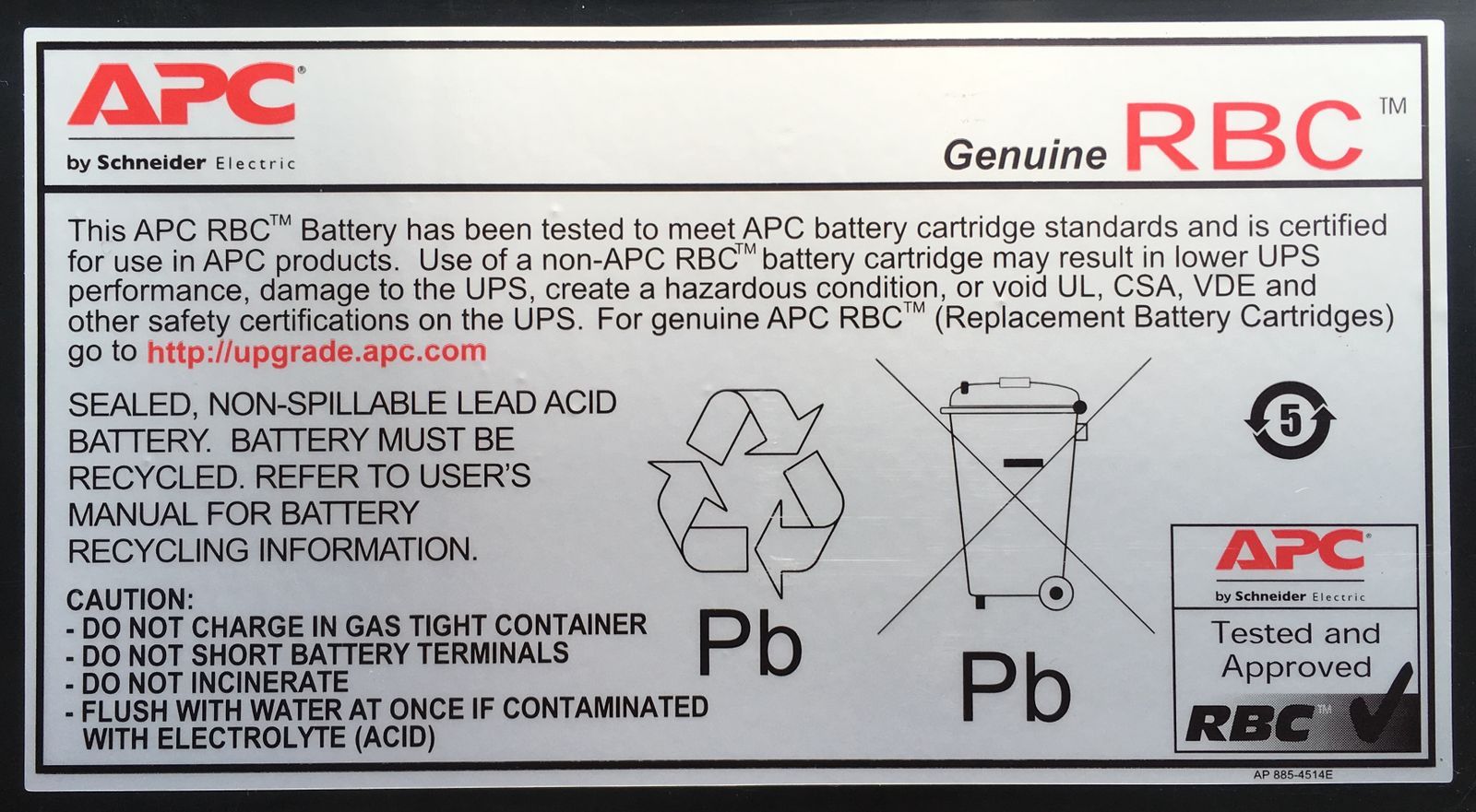 APC RBC18 batteria UPS Acido piombo (VRLA) [RBC18]